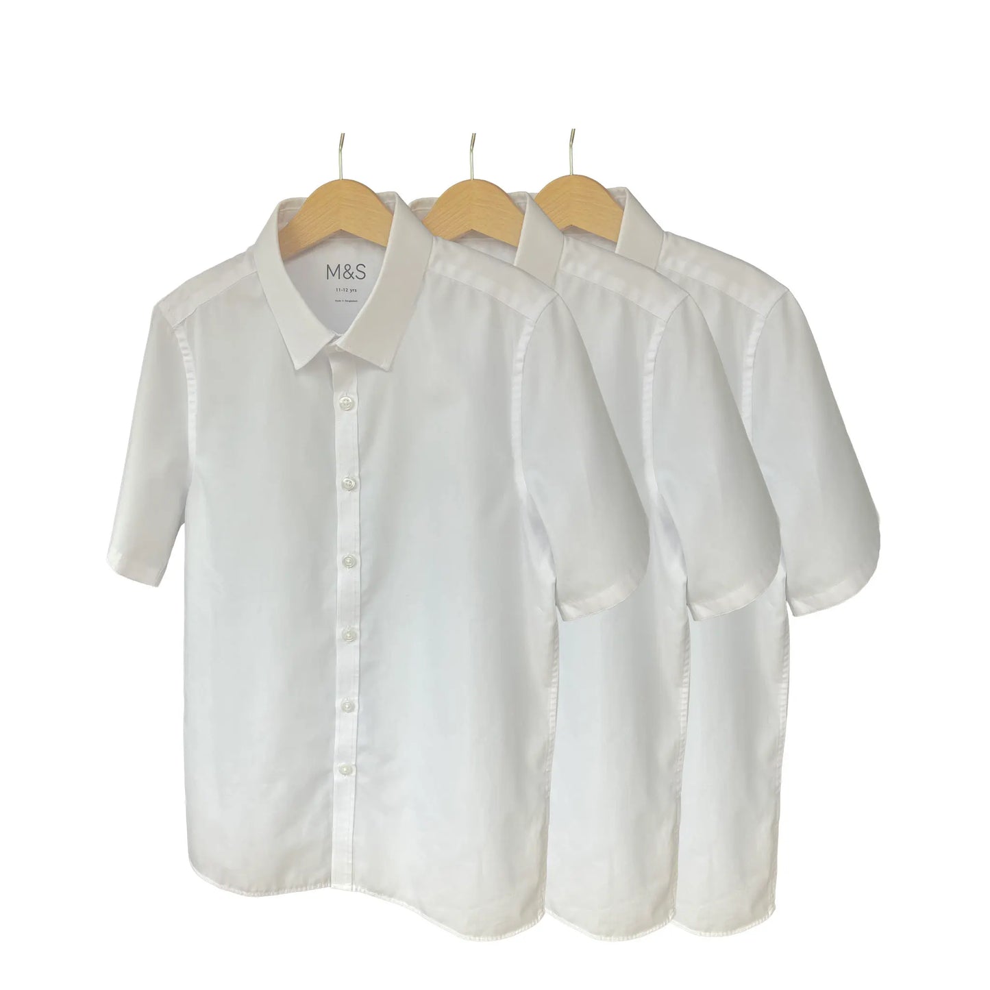 3pk Boys' Slim Fit Easy Iron School Shirts