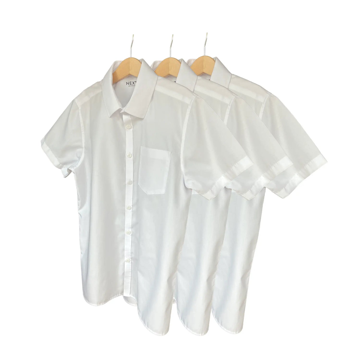 3pk Boys' Regular Fit Short Sleeve School Shirts