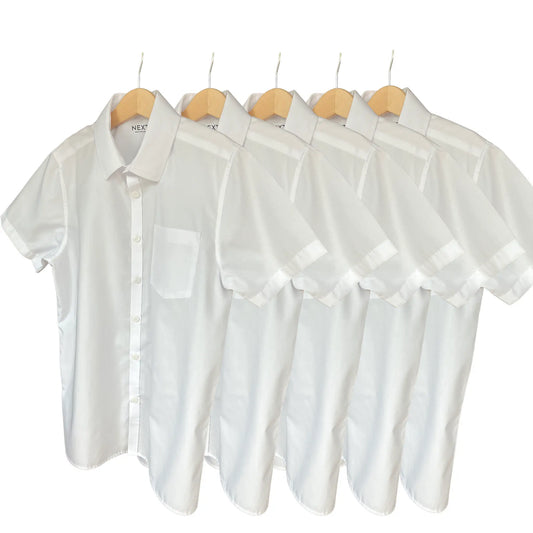 5pk Boys' Regular Fit Short Sleeve School Shirts